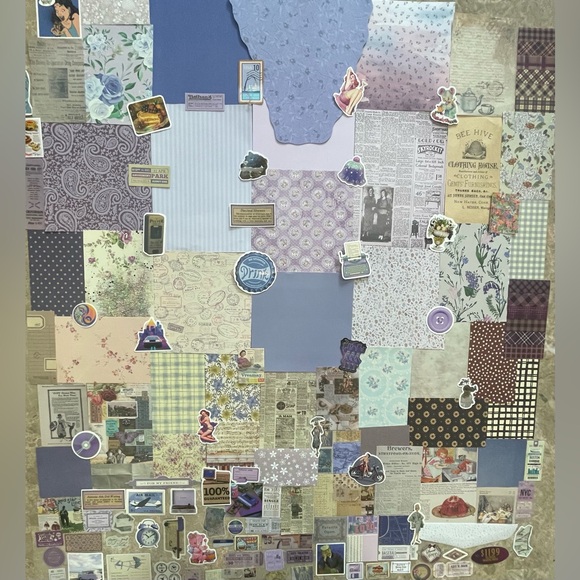 Junk Journal Ephemera Kit: Mixed Retro - Pinup Purple Edition - Picture 3 of 10